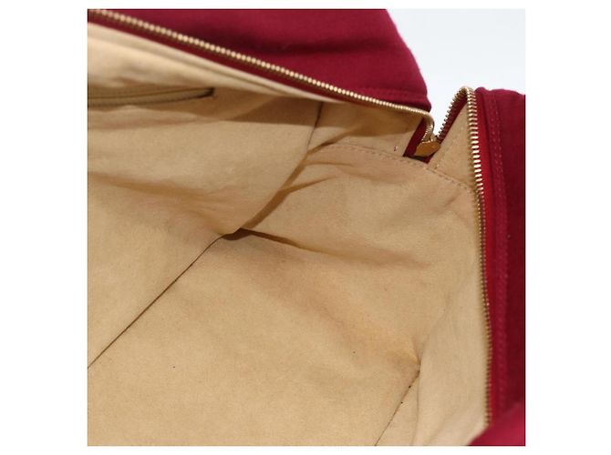CHANEL Borsa a Mano Choco Bar Cotone Bordeaux Oro CC Auth BAZ870 D'oro Bordò - vista 20