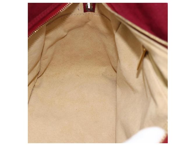 CHANEL Borsa a Mano Choco Bar Cotone Bordeaux Oro CC Auth BAZ870 D'oro Bordò - vista 21