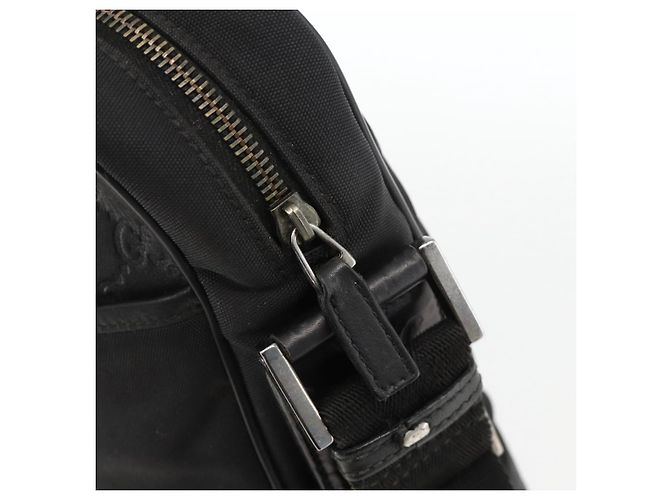 GUCCI GG Canvas Guccissima Schultertasche aus schwarzem Leder mit Silber 162783 Auth bs34249 - Ansicht 10