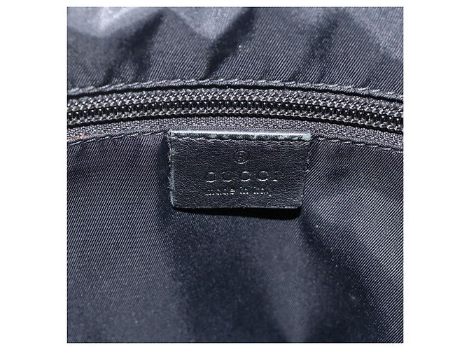GUCCI GG Canvas Guccissima Schultertasche aus schwarzem Leder mit Silber 162783 Auth bs34249 - Ansicht 17