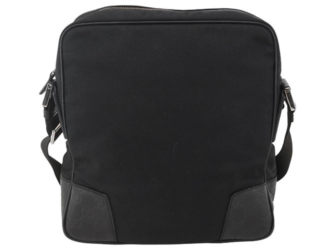 GUCCI GG Canvas Guccissima Schultertasche aus schwarzem Leder mit Silber 162783 Auth bs34249 - Ansicht 2