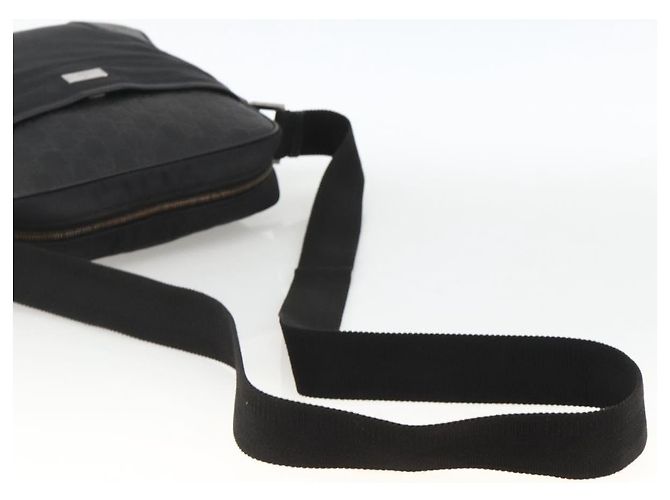 GUCCI GG Canvas Guccissima Schultertasche aus schwarzem Leder mit Silber 162783 Auth bs34249 - Ansicht 7