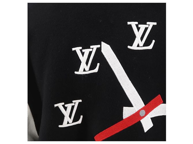 Schwarze Woll-Baseballjacke LOUIS VUITTON Puppet 1A8PML LV Auth BAZ826SM - Ansicht 11