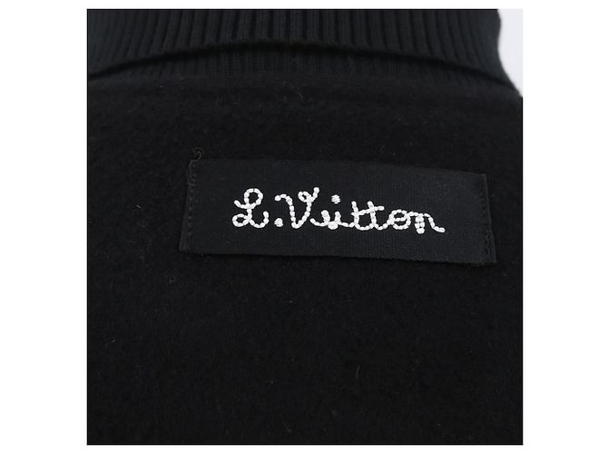 Schwarze Woll-Baseballjacke LOUIS VUITTON Puppet 1A8PML LV Auth BAZ826SM - Ansicht 15