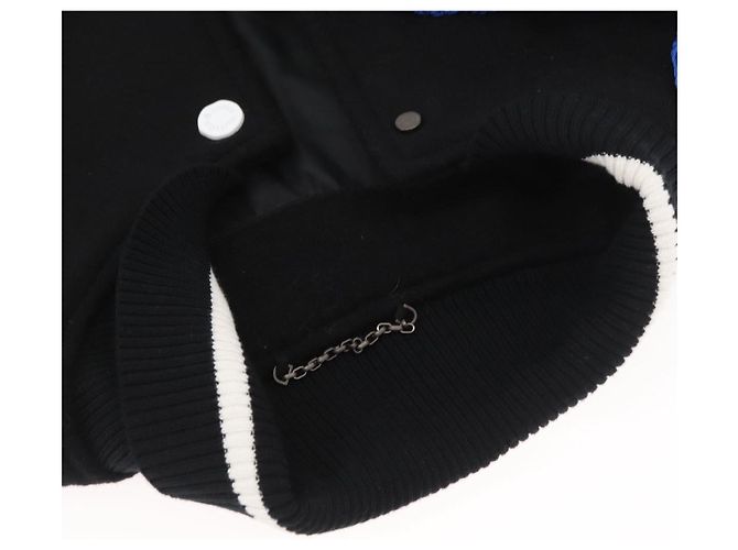 Schwarze Woll-Baseballjacke LOUIS VUITTON Puppet 1A8PML LV Auth BAZ826SM - Ansicht 16