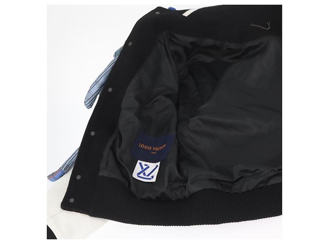 Schwarze Woll-Baseballjacke LOUIS VUITTON Puppet 1A8PML LV Auth BAZ826SM - Ansicht 19