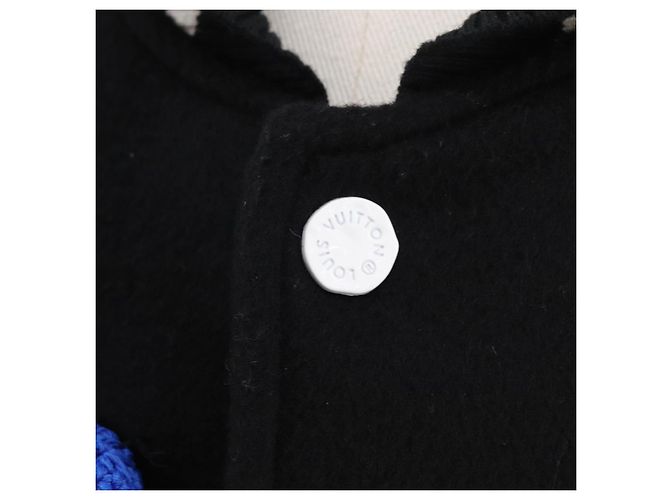 Schwarze Woll-Baseballjacke LOUIS VUITTON Puppet 1A8PML LV Auth BAZ826SM - Ansicht 8