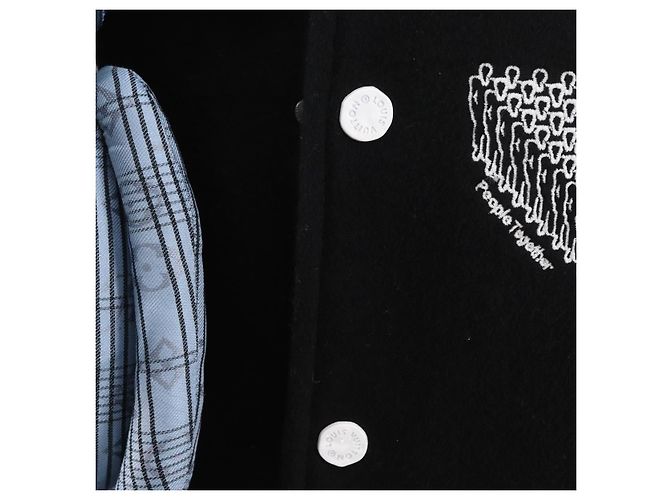 Schwarze Woll-Baseballjacke LOUIS VUITTON Puppet 1A8PML LV Auth BAZ826SM - Ansicht 9