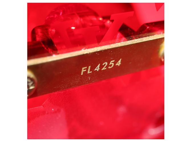 LOUIS VUITTON Monograma Transparente Cotoville 40 Trunk Vidro M13182 Auth 167157SM Vermelho - vista 11