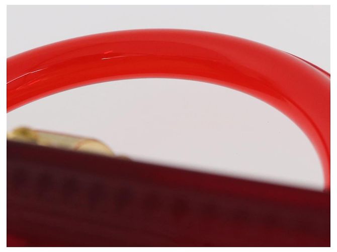 LOUIS VUITTON Monograma Transparente Cotoville 40 Trunk Vidro M13182 Auth 167157SM Vermelho - vista 14