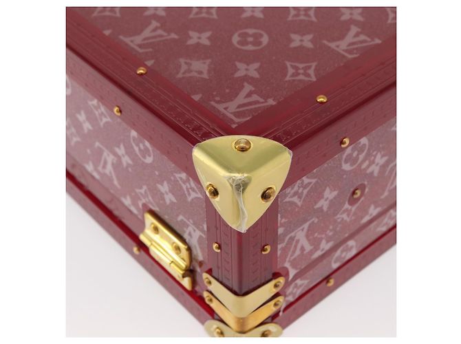 LOUIS VUITTON Monograma Transparente Cotoville 40 Trunk Vidro M13182 Auth 167157SM Vermelho - vista 17