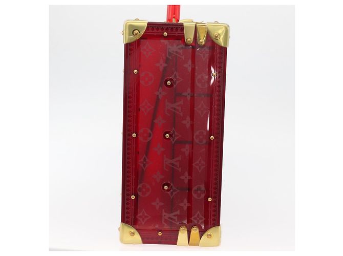 LOUIS VUITTON Monograma Transparente Cotoville 40 Trunk Vidro M13182 Auth 167157SM Vermelho - vista 3