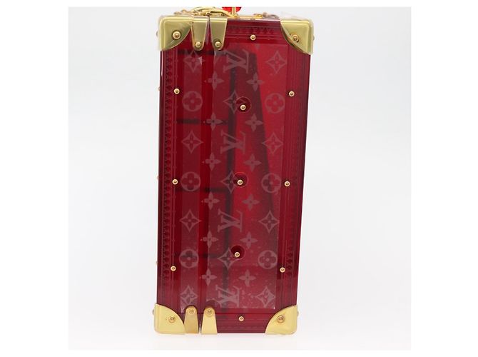 LOUIS VUITTON Monograma Transparente Cotoville 40 Trunk Vidro M13182 Auth 167157SM Vermelho - vista 4