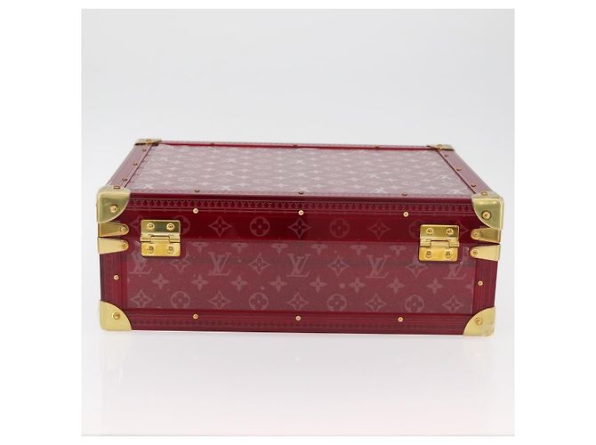 LOUIS VUITTON Monograma Transparente Cotoville 40 Trunk Vidro M13182 Auth 167157SM Vermelho - vista 5