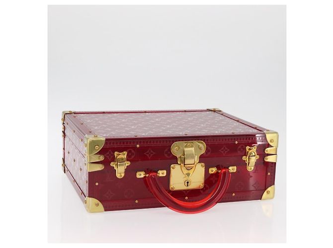 LOUIS VUITTON Monograma Transparente Cotoville 40 Trunk Vidro M13182 Auth 167157SM Vermelho - vista 6