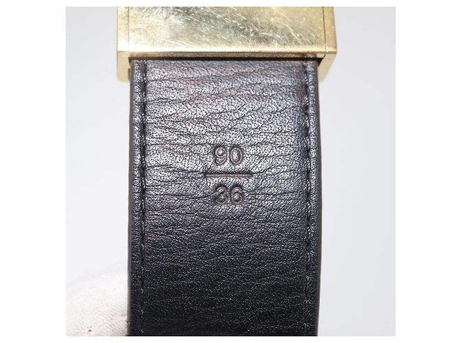 LOUIS VUITTON Damier Ebene Quadratgürtel 40,2" LV Auth 174341A - Ansicht 10