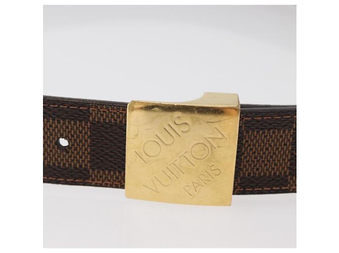 LOUIS VUITTON Damier Ebene Quadratgürtel 40,2" LV Auth 174341A - Ansicht 5