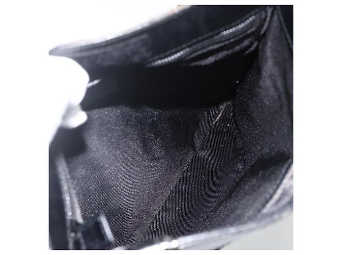 Borsa a Spalla GG Canvas Gucci Nera Argento 019 0348 Auth ka3532 Nero - vista 10