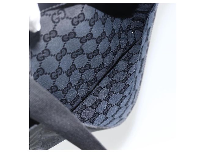 Borsa a Spalla GG Canvas Gucci Nera Argento 019 0348 Auth ka3532 Nero - vista 11