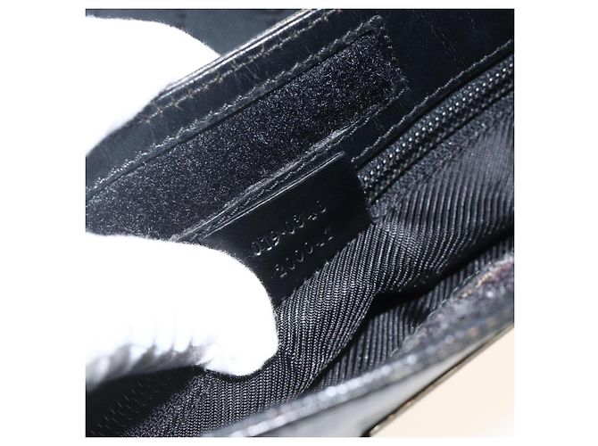Borsa a Spalla GG Canvas Gucci Nera Argento 019 0348 Auth ka3532 Nero - vista 12