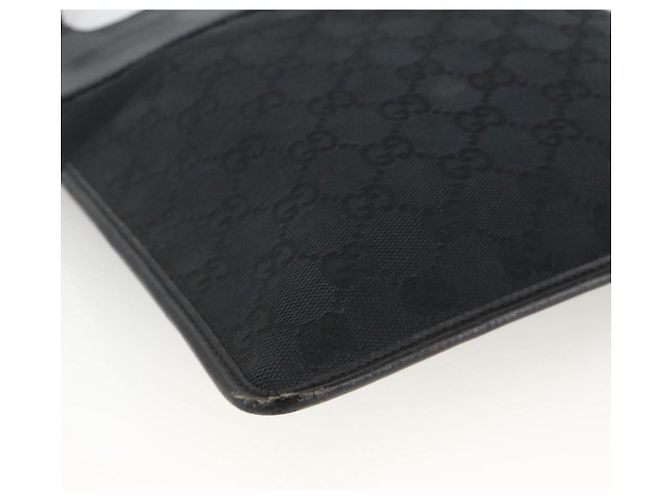 Borsa a Spalla GG Canvas Gucci Nera Argento 019 0348 Auth ka3532 Nero - vista 14