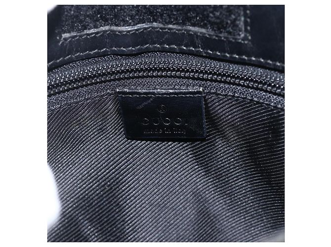 Borsa a Spalla GG Canvas Gucci Nera Argento 019 0348 Auth ka3532 Nero - vista 18