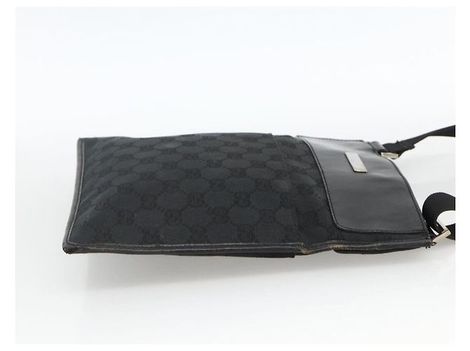 Borsa a Spalla GG Canvas Gucci Nera Argento 019 0348 Auth ka3532 Nero - vista 4