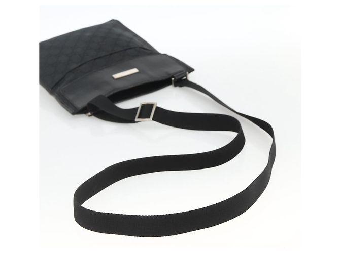 Borsa a Spalla GG Canvas Gucci Nera Argento 019 0348 Auth ka3532 Nero - vista 7