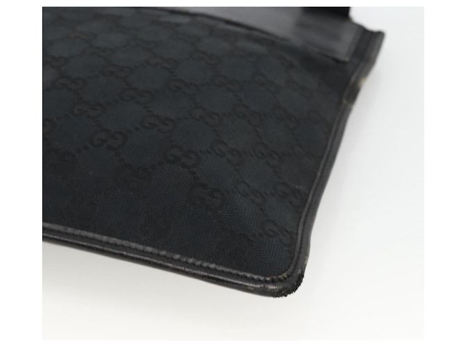 Borsa a Spalla GG Canvas Gucci Nera Argento 019 0348 Auth ka3532 Nero - vista 9