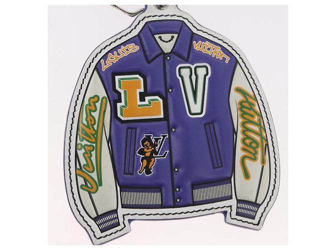 LOUIS VUITTON Portachiavi LV Varsity Jacket Charm Viola MP3385 LV Auth BAZ739SAM Porpora - vista 3