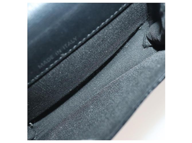 CHANEL Portafoglio Matelassé Pelle Caviar Nylon 3 Set Nero Grigio Blu Navy CC Auth bs34162 Marrone - vista 13