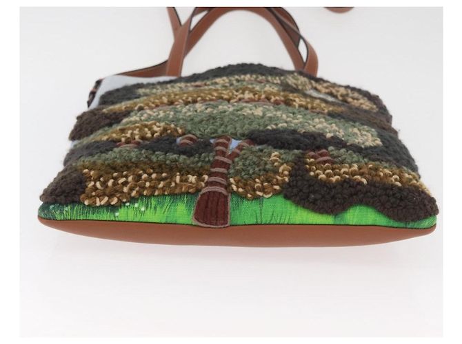 LOEWE - Borsa 2way My Neighbor Totoro Studio Ghibli Marrone Argento Auth 167153SM - vista 5
