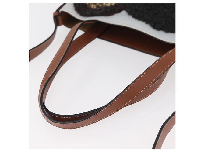 LOEWE - Borsa 2way My Neighbor Totoro Studio Ghibli Marrone Argento Auth 167153SM - vista 7