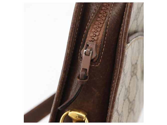 Gucci Borsa a Spalla GG Supreme PVC Beige Oro Auth SW2211 D'oro - vista 10