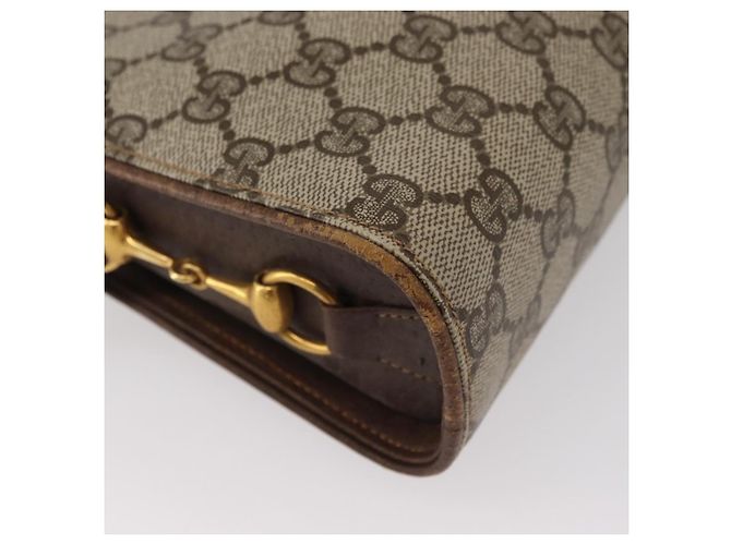 Gucci Borsa a Spalla GG Supreme PVC Beige Oro Auth SW2211 D'oro - vista 15