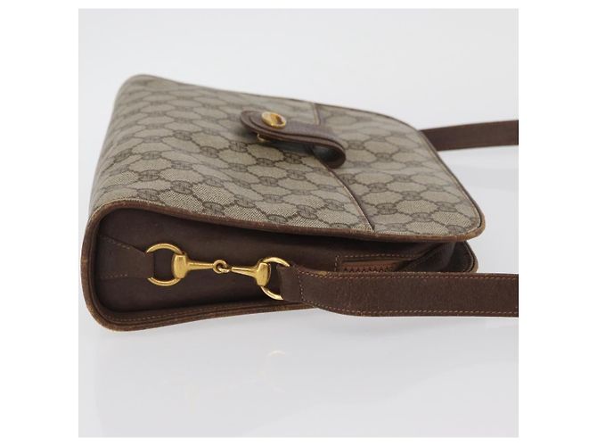 Gucci Borsa a Spalla GG Supreme PVC Beige Oro Auth SW2211 D'oro - vista 3