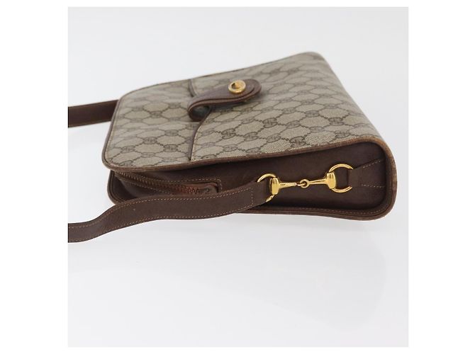 Gucci Borsa a Spalla GG Supreme PVC Beige Oro Auth SW2211 D'oro - vista 4