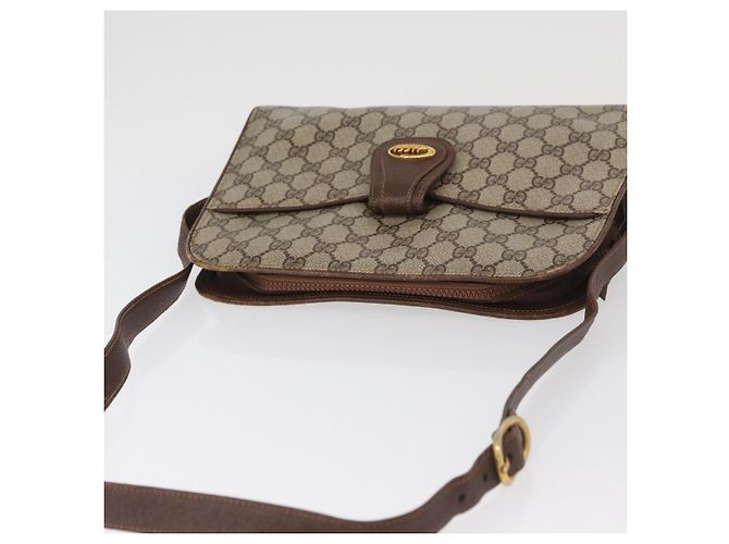 Gucci Borsa a Spalla GG Supreme PVC Beige Oro Auth SW2211 D'oro - vista 6