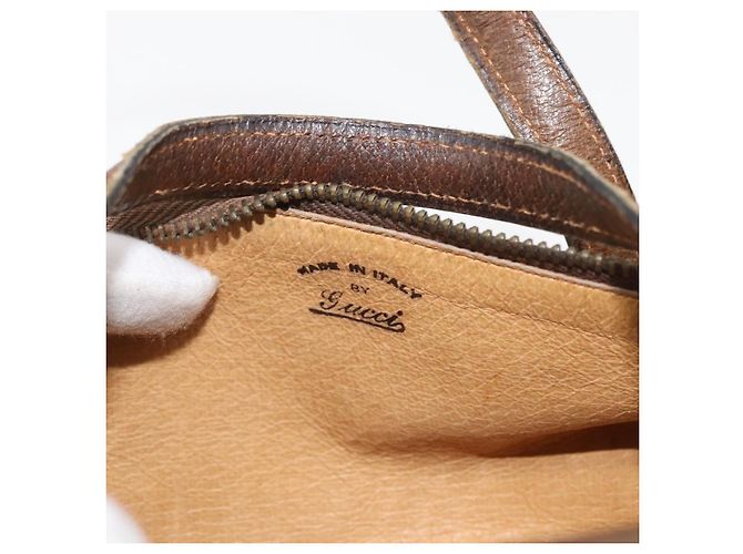 Gucci Borsa a mano in pelle marrone Auth 173031 - vista 17