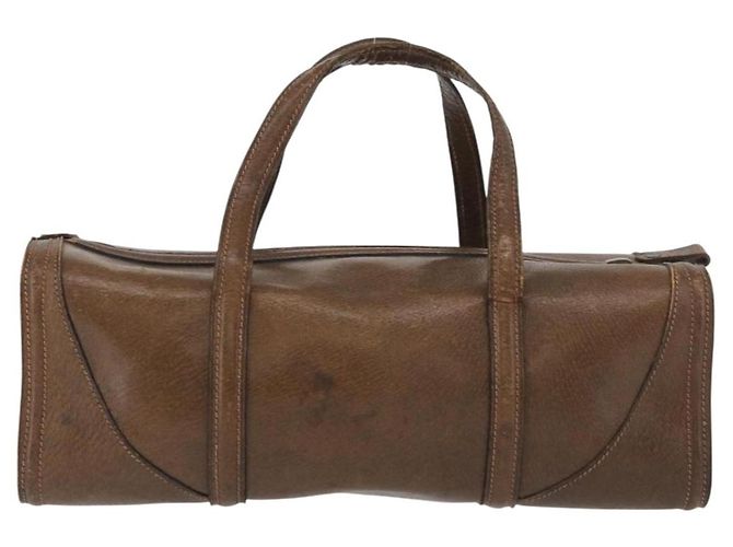 Gucci Borsa a mano in pelle marrone Auth 173031 - vista 2