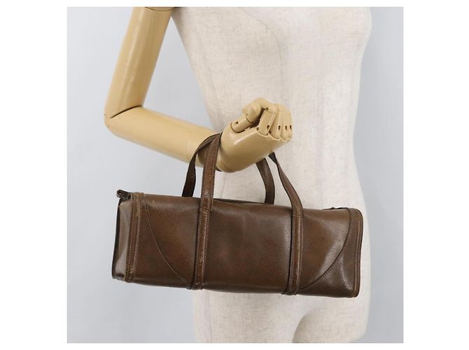 Gucci Borsa a mano in pelle marrone Auth 173031 - vista 20