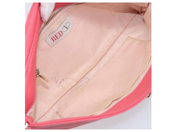 VALENTINO Borsa a Spalla con Catena Pelle Rosa Oro Auth mr2223 D'oro - vista 11