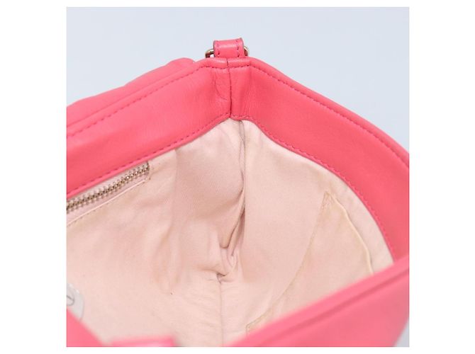 VALENTINO Borsa a Spalla con Catena Pelle Rosa Oro Auth mr2223 D'oro - vista 19