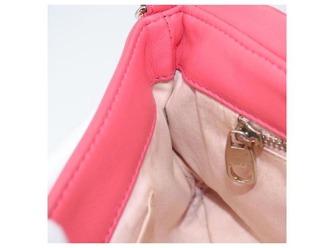 VALENTINO Borsa a Spalla con Catena Pelle Rosa Oro Auth mr2223 D'oro - vista 20