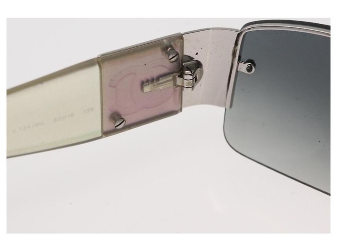 Gafas de sol CHANEL de plástico Opal CC Auth 162593 - vista 10