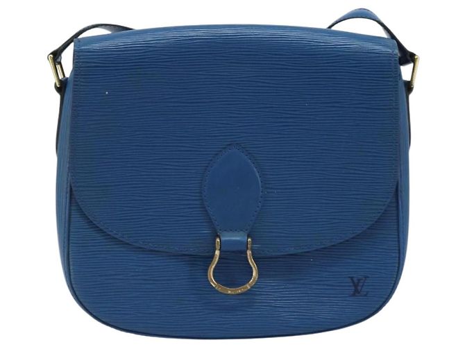 LOUIS VUITTON Borsa a Spalla Epi Saint Cloud GM Blu Toledo M52195 LV Auth BA11551 - vista 13