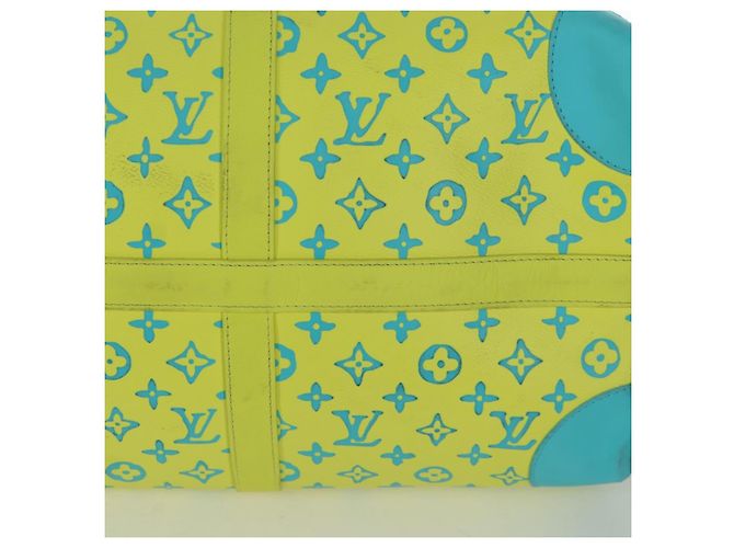 LOUIS VUITTON Borsa Keepall Bandoulière 50 Playground Gialla M21869 Auth AMZ519SM Giallo - vista 18