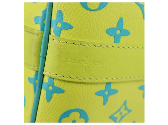 LOUIS VUITTON Borsa Keepall Bandoulière 50 Playground Gialla M21869 Auth AMZ519SM Giallo - vista 23