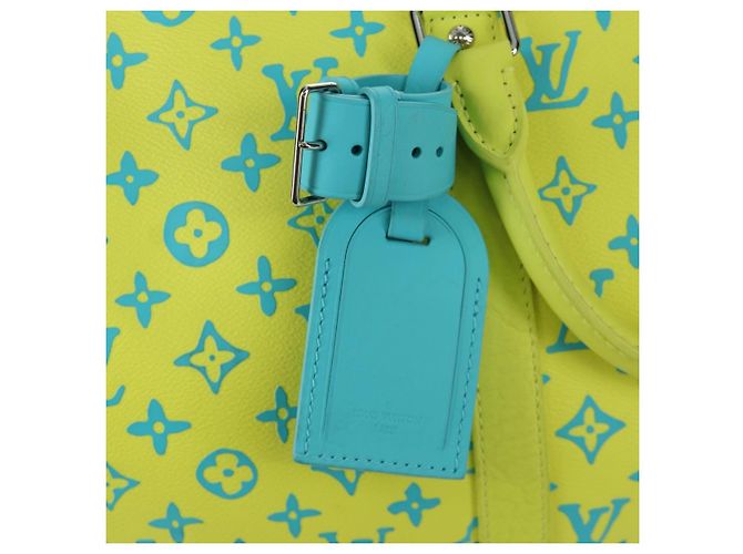 LOUIS VUITTON Borsa Keepall Bandoulière 50 Playground Gialla M21869 Auth AMZ519SM Giallo - vista 24