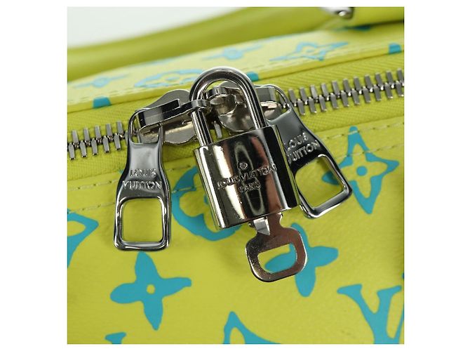 LOUIS VUITTON Borsa Keepall Bandoulière 50 Playground Gialla M21869 Auth AMZ519SM Giallo - vista 25